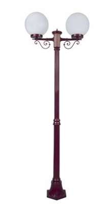 SIENA 2LT 2.05M 300MM OPAL POSTLIGHT BURGUNDY
